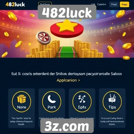 Exploração das funcionalidades do site 482luck